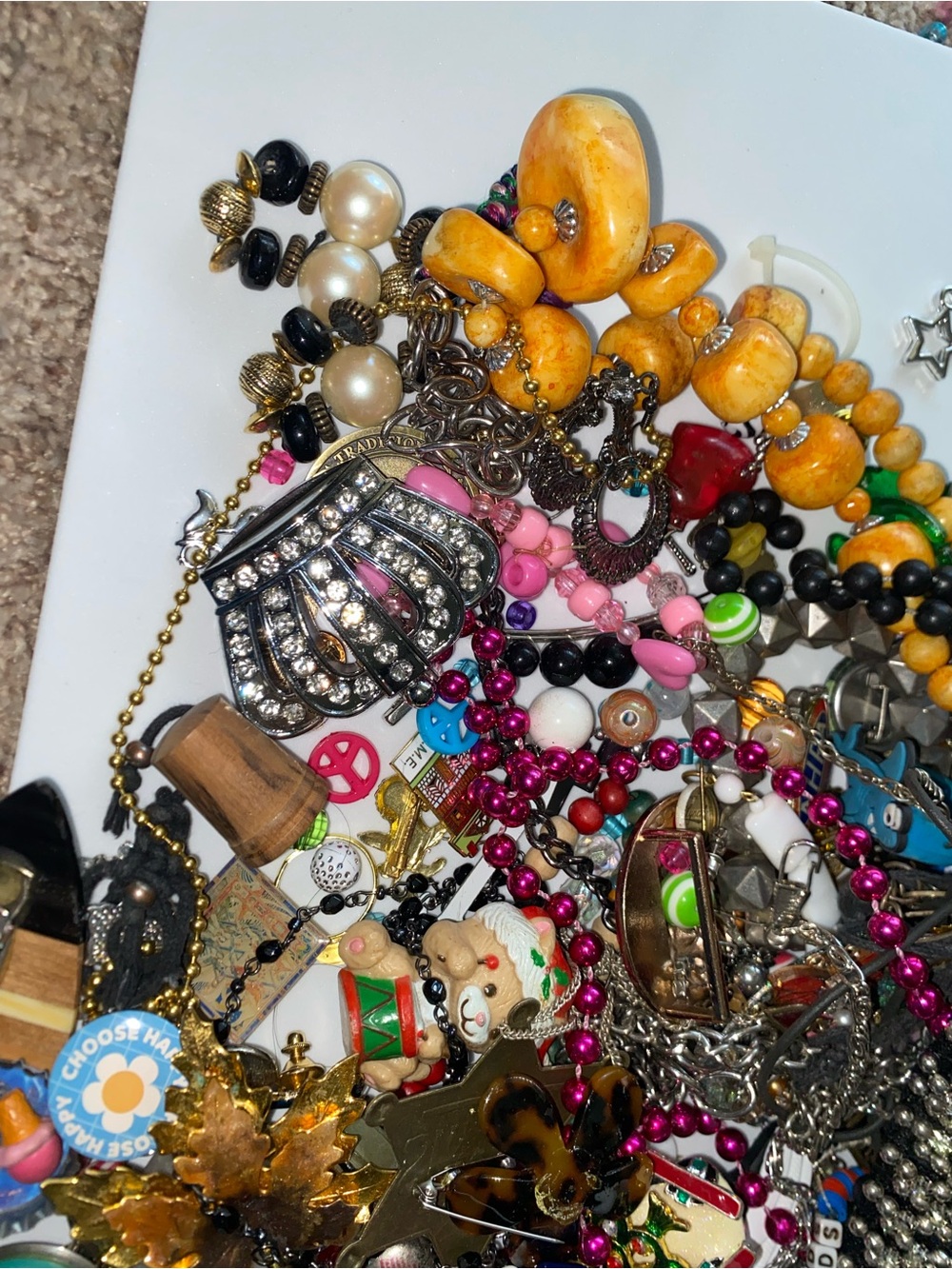Assorted Multicolor Women's Jewelry Mix in Clear Jar 3.5 pound